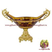 Ваза для фруктов в дворцовом стиле. Декор Замок Бомарис. Ручная работа. 53 см