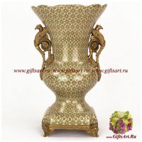 Ваза. Фарфор и бронза. Декор Медичи. Ручная работа. Высота 39 см