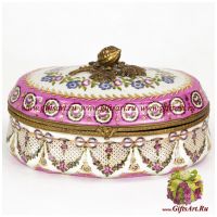 Шкатулка. Фарфор и бронза. Декор Букингемский дворец. Ручная работа. 25 см Шкатулка. Фарфор и бронза. Декор Букингемский дворец. Ручная работа. 25 см