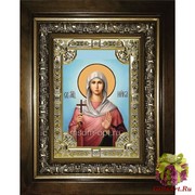 Икона освященная &quot;Виктория (Ника) Кордувийская мученица &quot;, 18x24 см, со стразами, в деревянном киоте 24x30 см, 24x30 см