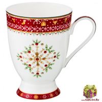 Кружка фарфоровая большая Прекрасное Рождество Новогодняя коллекция 300 мл Подарочная упаковка
