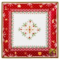 Блюдо фарфоровое квадратное Прекрасное Рождество Новогодняя коллекция 22 х 22 см Подарочная упаковка