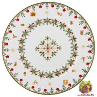 Тарелка фарфоровая Снежное Рождество Новогодняя коллекция 26 см Подарочная упаковка