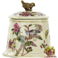 Сахарница вазочка. Фарфор и бронза. Декор Парк Раджа. Ручная работа. 10 см