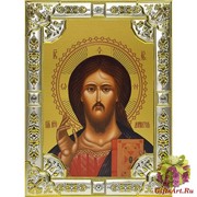 Икона освященная &quot;Господь Вседержитель&quot;, 18x24 см, со стразами