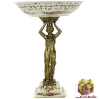 Чаша Греция. Фарфор и бронза. Ручная работа. Декор Парк Раджа. Высота 33 см