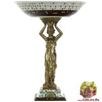 Чаша Греция. Фарфор и бронза. Ручная работа. Декор Замок Валлё. Высота 33 см