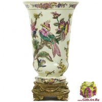 Ваза. Фарфор и бронза. Декор Парк Раджа. Ручная работа. Высота 25 см