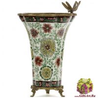 Ваза. Фарфор и бронза. Декор Замок Валлё. Ручная работа. 32 см