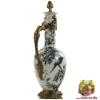 Кувшин. Фарфор и бронза. Декор Утро в Шенонсо. Ручная работа. Высота 32 см