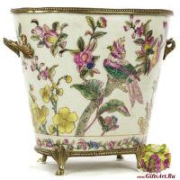 Ведёрко для льда. Фарфор и бронза. Декор Парк Раджа. Ручная работа. 18 см Ведёрко для льда. Фарфор и бронза. Декор Парк Раджа. Ручная работа. 18 см