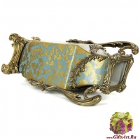 Ваза. Фарфор и бронза. Коллекция Небесные гирлянды. Ручная работа. Высота 42 см - вид 2 миниатюра