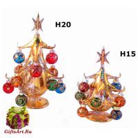 Елка новогодняя муранское стекло. Италия Высота 15 см