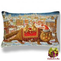 Наволочка гобеленовая новогодняя. Корпоратив новогодний 2. Размер 65х45 см.