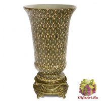 Ваза. Фарфор и бронза. Декор Медичи. Ручная работа. Высота 25 см