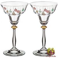 Подсвечники новогодние. 2 штуки Богемское стекло. Высота 19 см. Bohemia Crystal 774476. Чехия
