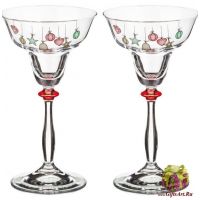 Подсвечники новогодние. 2 штуки Богемское стекло. Высота 19 см. Bohemia Crystal 864476. Чехия