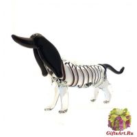 Клякса собака. Стеклянная фигурка в стиле Мурано. 37 см