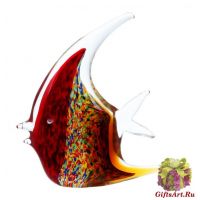 Морская рыбка. Стеклянная фигурка в стиле Мурано. Высота 17 см.