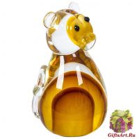 Солнечная обезьянка. Стеклянная фигурка в стиле Мурано. Высота 13 см.