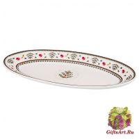 Блюдо фарфоровое Утро Рождества Новогодняя коллекция 30 х 12 см Подарочная упаковка