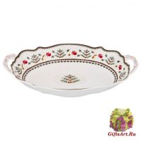 Блюдо фарфоровое Утро Рождества Новогодняя коллекция 28 х 19 см Подарочная упаковка