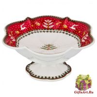 Блюдо фарфоровое Вечер Рождества Новогодняя коллекция 18 х 16 см Подарочная упаковка