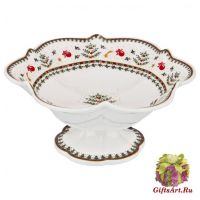 Блюдо фарфоровое Утро Рождества Новогодняя коллекция 18 х 16 см Подарочная упаковка