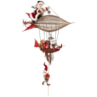 Коллекционный Санта Клаус Santa's Airship. Лимитированная дизайнерская серия 2019 года. 127 см. США - вид 1 миниатюра