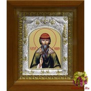 Икона освященная &quot;Вадим Персидский архимандрит преподобномученик&quot;, 14x18 см, в деревянном киоте 20x24 см, 20x24 см