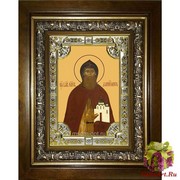 Икона освященная &quot;Данил,Даниил Московский благоверный князь&quot;, 18x24 см, со стразами, в деревянном киоте 24x30 см, см