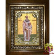 Икона освященная &quot;Игнатий Богоносец,священномученик&quot;, 18x24 см, со стразами, в деревянном киоте 24x30 см, 24x30 см