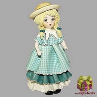 Статуэтка &quot;Кукла со светлыми волосами в голубом  платье&quot;