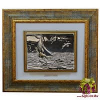 Панно &quot;Дельфины и парусник&quot;