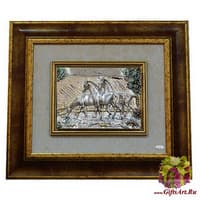 Панно &quot;Кони в загоне&quot;