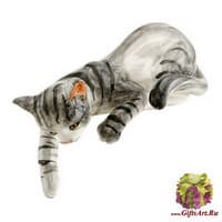 Статуэтка &quot;Полосатая кошка лежащая&quot;