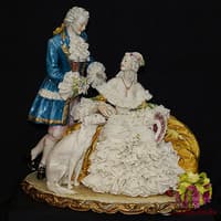 Статуэтка &quot;Леди, кавалер и собака&quot;