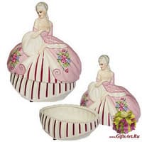 Статуэтка &quot;Дама  в розовом платье&quot; (шкатулка)