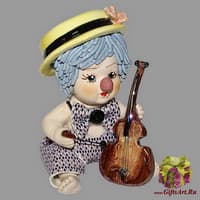 Статуэтка &quot;Клоун - мальчик с виолончелью&quot;