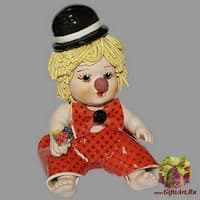 Статуэтка &quot;Клоун - мальчик с букетом цветов&quot;