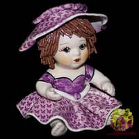 Статуэтка &quot;Клоун - девушка в сиреневом платье&quot;