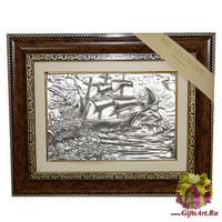 Панно &quot;Парусник в штормовом море&quot;