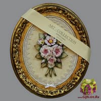 Панно овальное Букет, багет, керамика, 38х32 см, Arte Casa. 310342. Италия