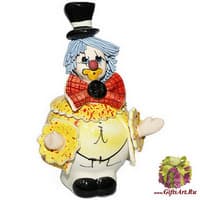 Скульптура &quot; Клоун в цилиндре&quot;