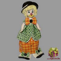 Статуэтка &quot;Клоун  стоящий в зеленом&quot;