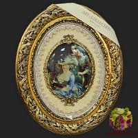 Панно с тарелкой &quot;Дама с красками&quot;