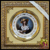 Панно с тарелкой &quot;Дама в шляпе&quot;