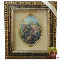 Панно с овальной тарелкой &quot;Четыре нимфы и ангел&quot;
