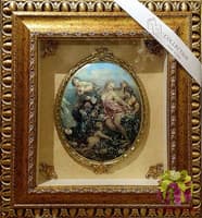 Панно с овальной тарелкой &quot;Четыре нимфы и ангел&quot;