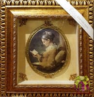 Панно с овальной тарелкой &quot;Девушка с книгой&quot;